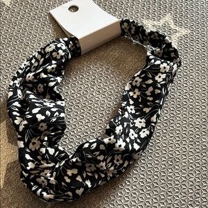 Floral Black and White Headband NEW